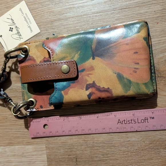 Patricia Nash Farleigh Crossbody Cellphone Bag in Watercolor Butterfly - Picture 3 of 11
